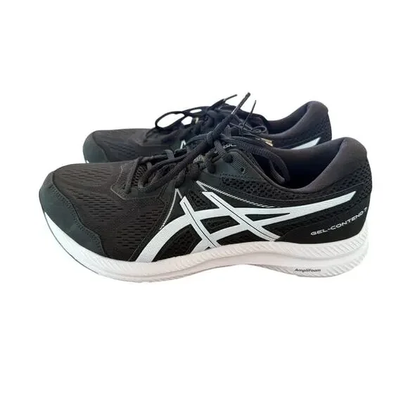 Asics Men's Black Gel-Contend 7 Running Shoes Size 10 Extra Wide